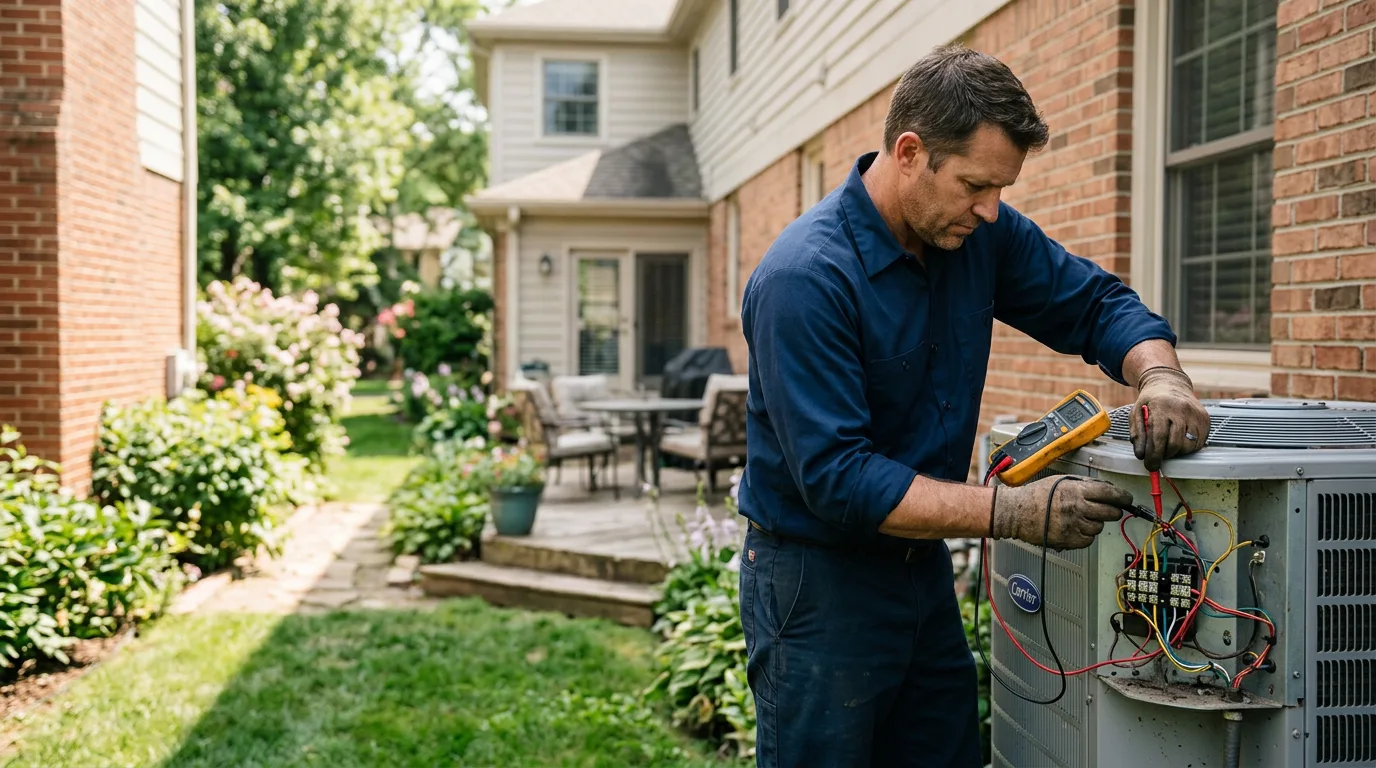 HVAC technician working near Buck Creek, IN